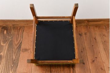 レトロ家具　昭和レトロ　古いナラ材の小さなかわいいチェア