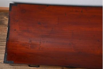 アンティーク家具　古民具・骨董　欅材!丸金具の時代箪笥テレビボード(ローボード)