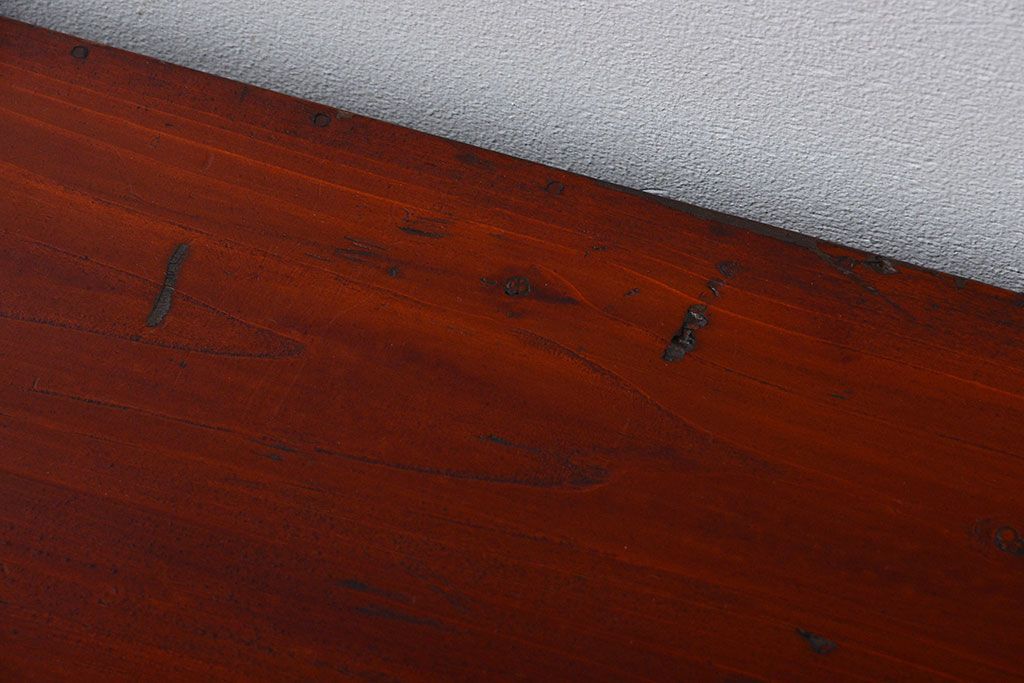 アンティーク家具　古民具・骨董　欅材!丸金具の時代箪笥テレビボード(ローボード)