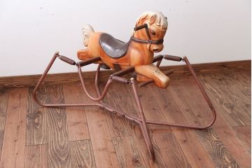 アンティーク雑貨　イギリスアンティーク　小さなかわいいロッキングホース