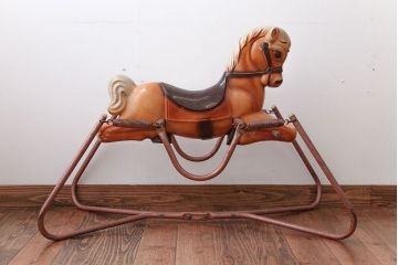 アンティーク雑貨　イギリスアンティーク　小さなかわいいロッキングホース