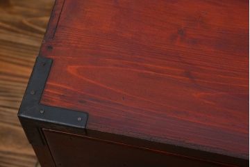 アンティーク家具　古民具・骨董　欅材!丸金具の時代箪笥テレビボード(ローボード)(2)