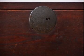 アンティーク家具　古民具・骨董　欅材!丸金具の時代箪笥テレビボード(ローボード)(2)