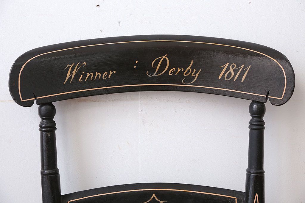 アンティーク家具　アンティーク　おしゃれで小ぶりなトールペイントチェア(1)