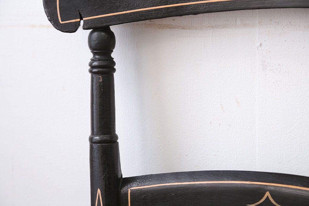 アンティーク家具　アンティーク　おしゃれで小ぶりなトールペイントチェア(1)