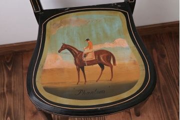 アンティーク家具　アンティーク　おしゃれで小ぶりなトールペイントチェア(1)