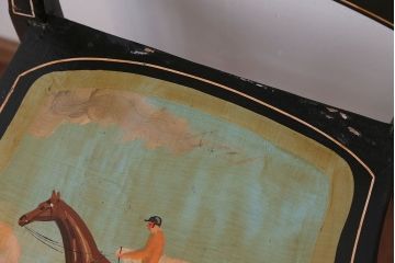 アンティーク家具　アンティーク　おしゃれで小ぶりなトールペイントチェア(1)