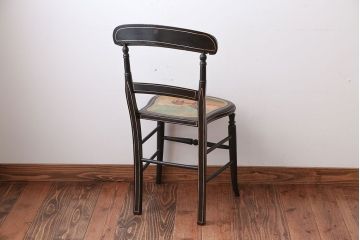 アンティーク家具　アンティーク　おしゃれで小ぶりなトールペイントチェア(1)