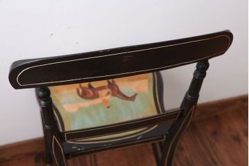 アンティーク家具　アンティーク　おしゃれで小ぶりなトールペイントチェア(1)