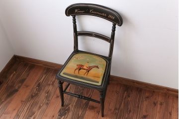 アンティーク家具　アンティーク　おしゃれで小ぶりなトールペイントチェア(2)