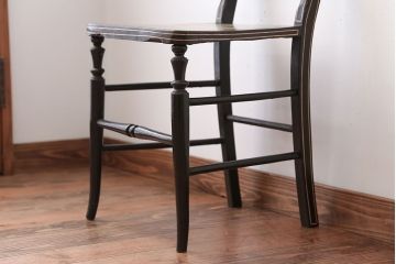 アンティーク家具　アンティーク　おしゃれで小ぶりなトールペイントチェア(2)