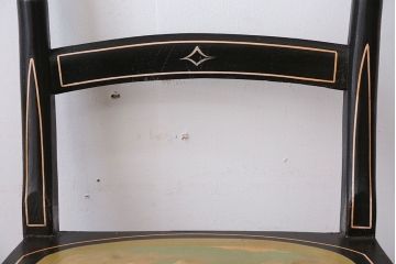 アンティーク家具　アンティーク　おしゃれで小ぶりなトールペイントチェア(2)