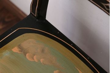 アンティーク家具　アンティーク　おしゃれで小ぶりなトールペイントチェア(2)