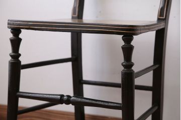 アンティーク家具　アンティーク　おしゃれで小ぶりなトールペイントチェア(2)