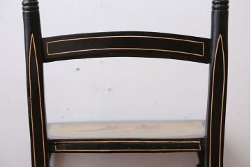 アンティーク家具　アンティーク　おしゃれで小ぶりなトールペイントチェア(2)
