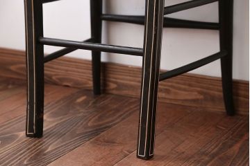 アンティーク家具　アンティーク　おしゃれで小ぶりなトールペイントチェア(2)