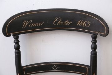 アンティーク家具　アンティーク　おしゃれで小ぶりなトールペイントチェア(3)