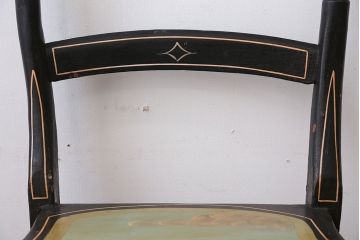 アンティーク家具　アンティーク　おしゃれで小ぶりなトールペイントチェア(3)