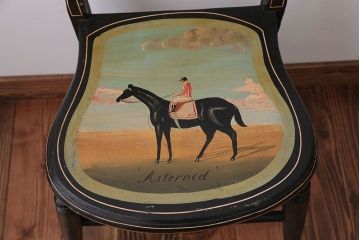 アンティーク家具　アンティーク　おしゃれで小ぶりなトールペイントチェア(3)