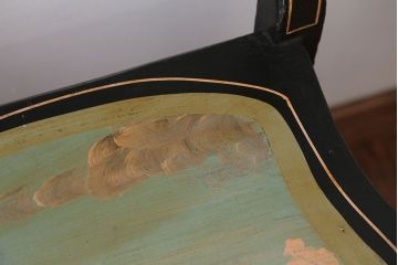 アンティーク家具　アンティーク　おしゃれで小ぶりなトールペイントチェア(3)