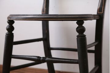 アンティーク家具　アンティーク　おしゃれで小ぶりなトールペイントチェア(3)
