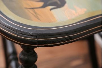 アンティーク家具　アンティーク　おしゃれで小ぶりなトールペイントチェア(3)