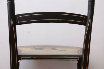 アンティーク家具　アンティーク　おしゃれで小ぶりなトールペイントチェア(3)