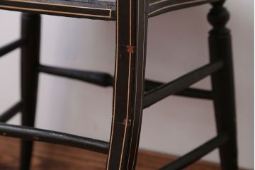 アンティーク家具　アンティーク　おしゃれで小ぶりなトールペイントチェア(3)