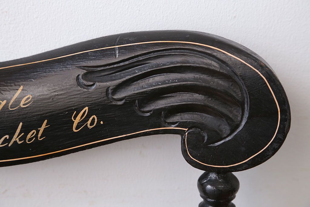 アンティーク家具　アンティーク　おしゃれで小ぶりなトールペイントチェア(4)