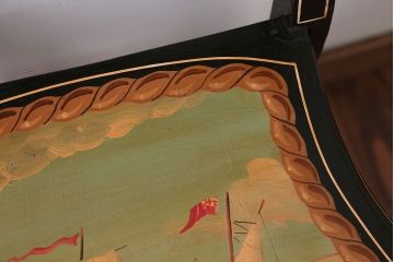 アンティーク家具　アンティーク　おしゃれで小ぶりなトールペイントチェア(4)