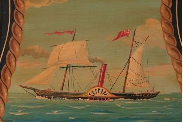 アンティーク家具　アンティーク　おしゃれで小ぶりなトールペイントチェア(4)