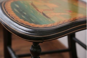 アンティーク家具　アンティーク　おしゃれで小ぶりなトールペイントチェア(4)