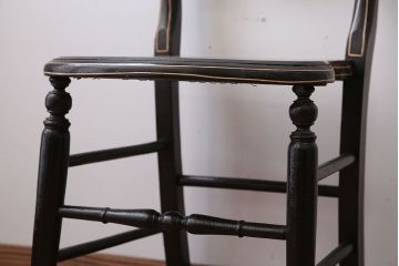 アンティーク家具　アンティーク　おしゃれで小ぶりなトールペイントチェア(4)