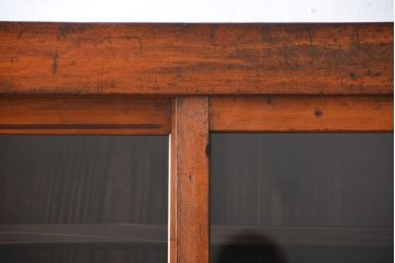 アンティーク家具　古民具・骨董　前面檜材のアンティーク重ね収納棚(水屋箪笥)