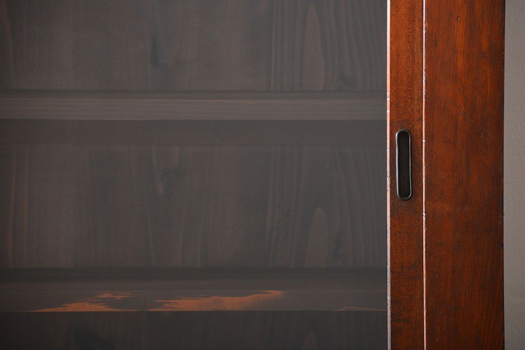 アンティーク家具　古民具・骨董　前面檜材のアンティーク重ね収納棚(水屋箪笥)