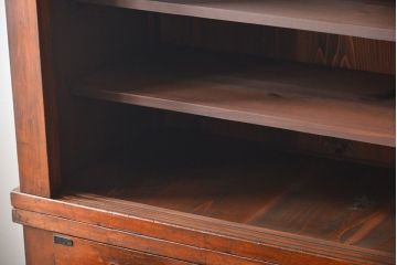 アンティーク家具　古民具・骨董　前面檜材のアンティーク重ね収納棚(水屋箪笥)