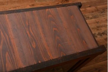 アンティーク家具　古民具・骨董　前面檜材のアンティーク重ね収納棚(水屋箪笥)