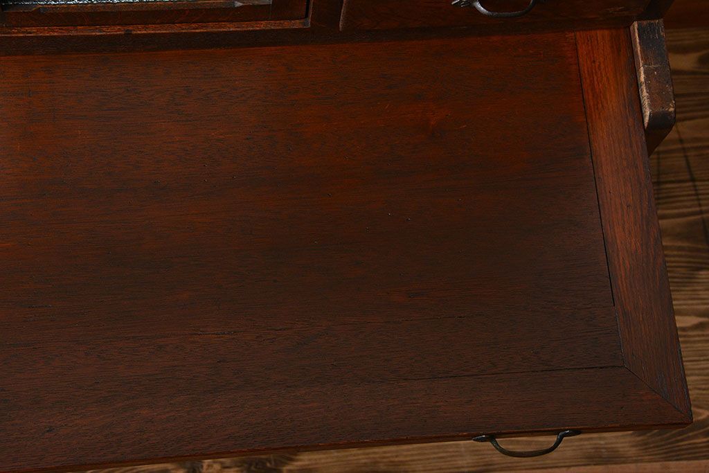 アンティーク家具　和製アンティーク　古いナラ材の上質な食器棚(カップボード)