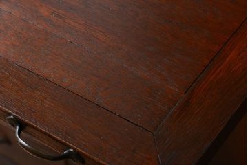 アンティーク家具　和製アンティーク　古いナラ材の上質な食器棚(カップボード)