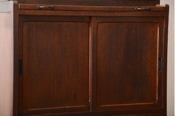 アンティーク家具　和製アンティーク　古いナラ材の上質な食器棚(カップボード)