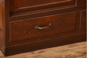 アンティーク家具　和製アンティーク　古いナラ材の上質な食器棚(カップボード)