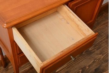 中古　カリモク　引き出し・戸棚付きコンソールテーブル