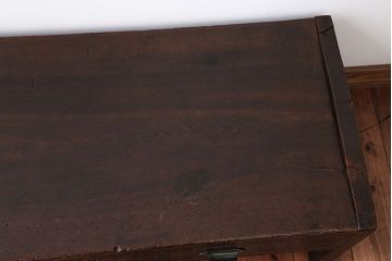 アンティーク家具　 和製アンティーク　引き出し2杯付き!古い木製のシンプルな文机