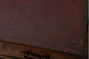 アンティーク家具　古民具・骨董　漆が美しいアンティーク時代箪笥ローボード(2)