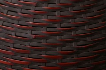 アンティーク雑貨　古民具・骨董　旭洋銘・竹製手付花籠(花入)