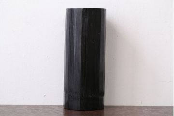 アンティーク雑貨　古民具・骨董　旭洋銘・竹製手付花籠(花入)