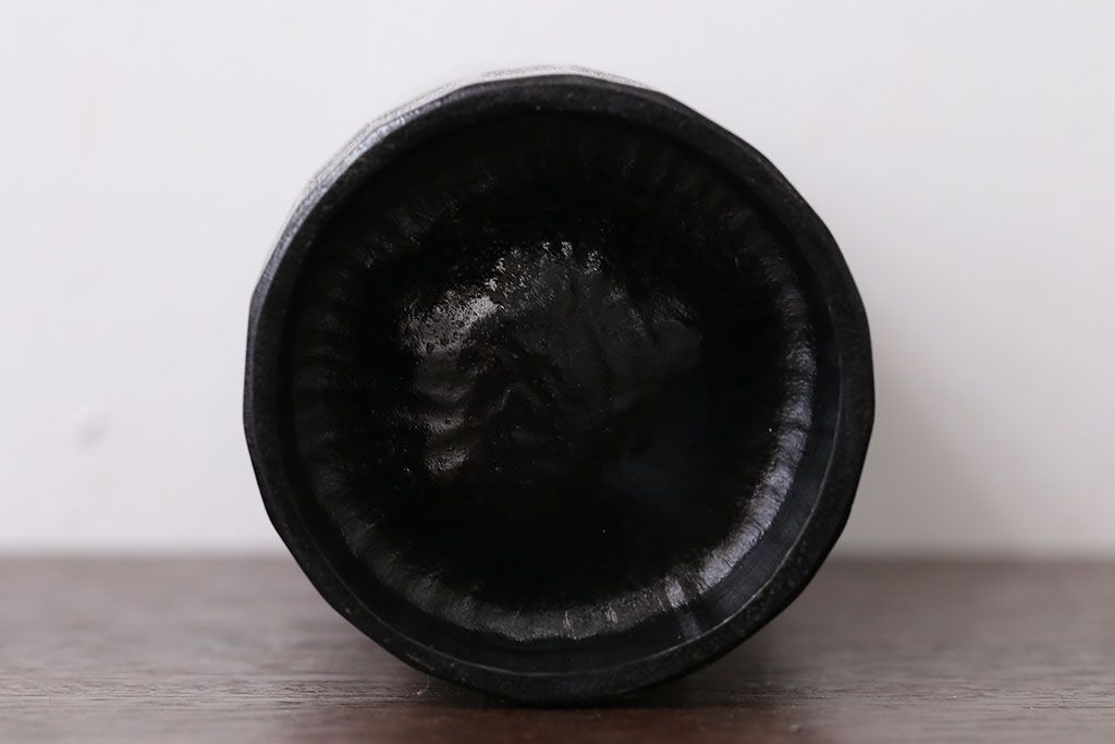 アンティーク雑貨　古民具・骨董　旭洋銘・竹製手付花籠(花入)