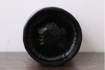 アンティーク雑貨　古民具・骨董　旭洋銘・竹製手付花籠(花入)