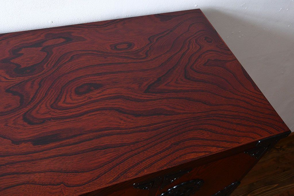 中古 伝統民芸家具 岩谷堂　美品　2段重ね衣装箪笥