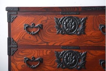 中古 伝統民芸家具 岩谷堂　美品　2段重ね衣装箪笥